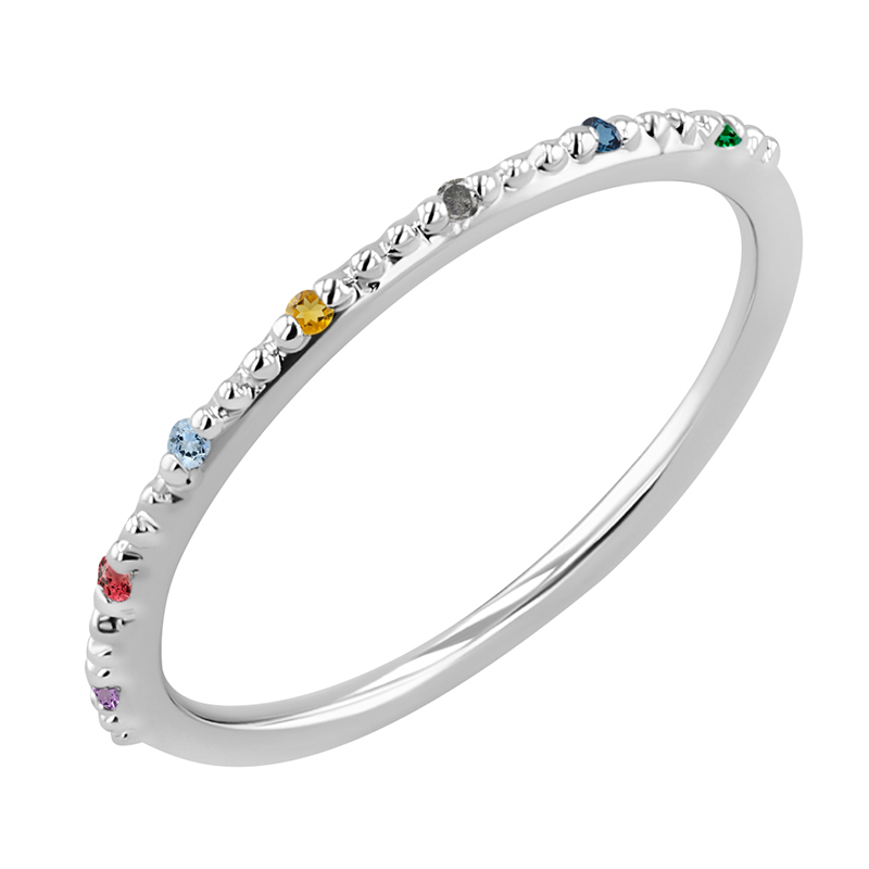 Minimalistický prsteň s drahokamami podľa vášho výberu Brealyn 130131