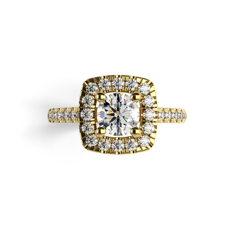 Zlatý diamantový prsteňň 13041