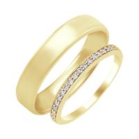Eternity prsteň s lab-grown diamantmi a pánsky komfortný prsteň Uriel