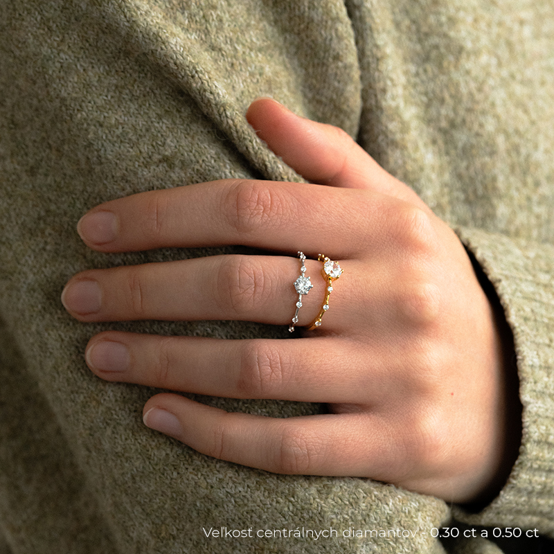 Zásnubný prsteň s diamantmi Jelena 134471
