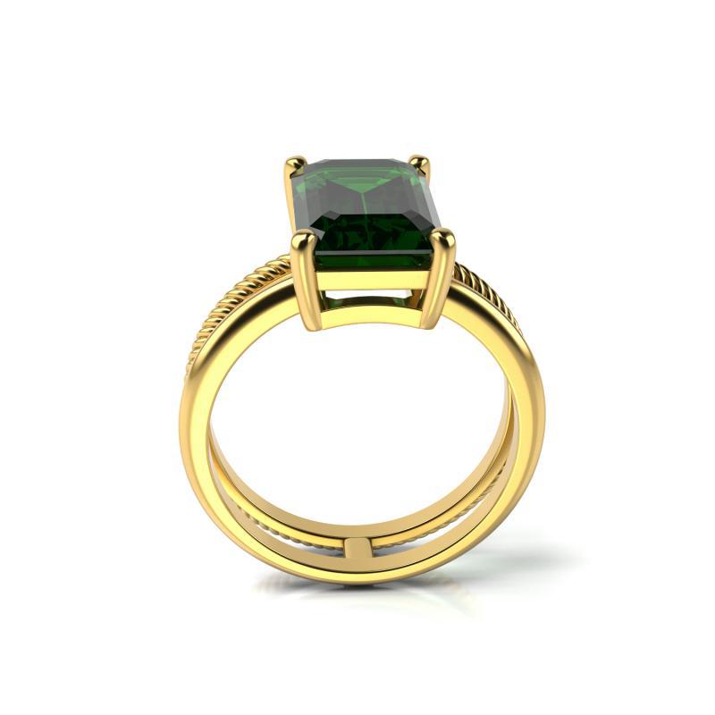 Zlatý diosidový prsteň 14091
