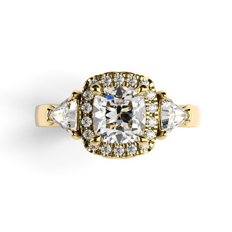Diamantový prsteň zo žltého zlata 16071