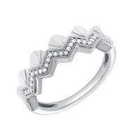 Moderný zlatý prsteň s lab-grown diamantmi Peder