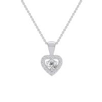 Zlatý náhrdelník s diamantovým halo srdcom Japera