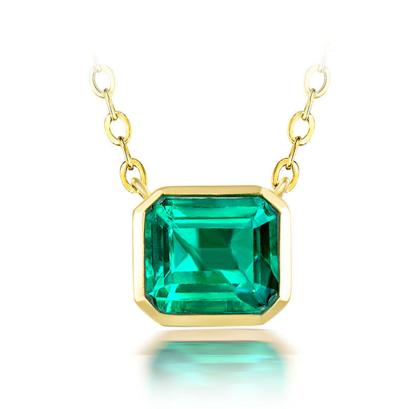 Smaragdový náhrdelník zo zlata Rainn