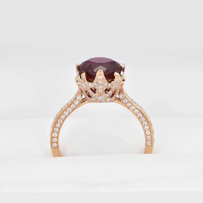 Zlatý prsteň s rubínom a diamantmi Faya 18571