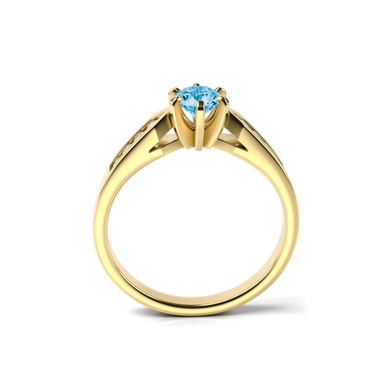 Zlatý topásový prsteň 18931