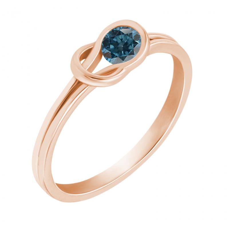 Zásnubný prsteň s modrým diamantom