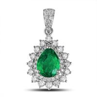 Luxusný smaragdový prívesok s diamantmi Ostia