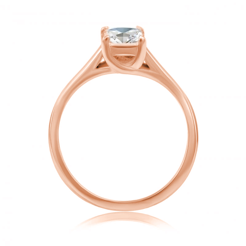 Zlatý zásnubný prsteň s diamantom 21861