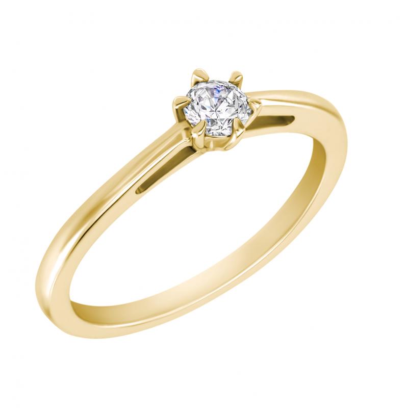 Zásnubný prsteň zo žltého zlata Kavitha 22221