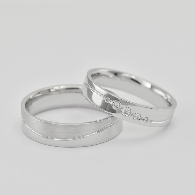 Svadobné prstene s diamantmi 24791