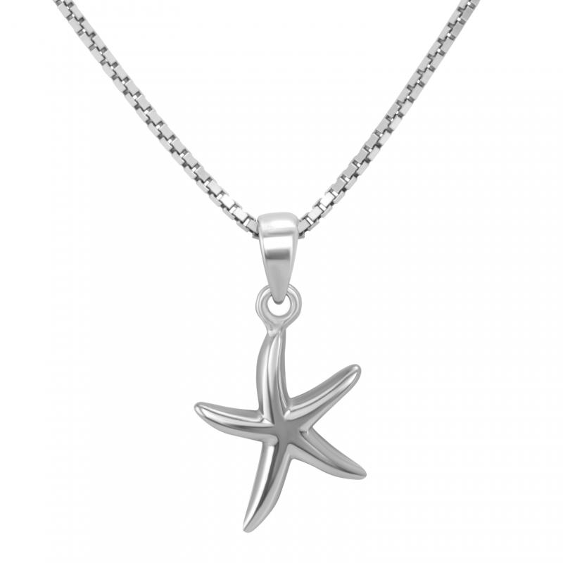 Strieborný prívesok v tvare hviezdy Starfish