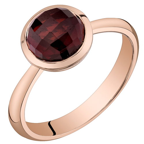 Granátový prsteň z ružového zlata Ophelia
