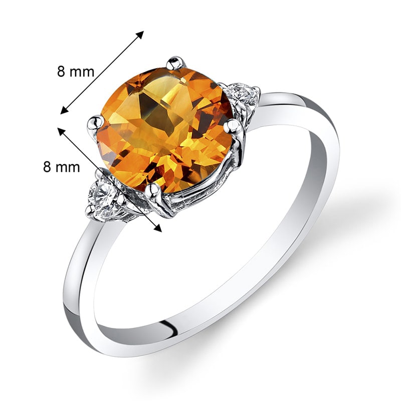 Citrínový prsteň zo zlata 27361