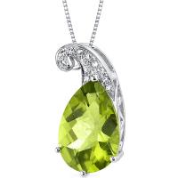 Zlatý prívesok s olivínom a diamantmi Earline