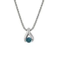Platinový náhrdelník s modrým diamantom Ilana