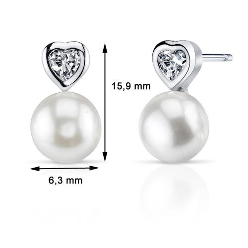 Strieborné perlové náušnice 3111