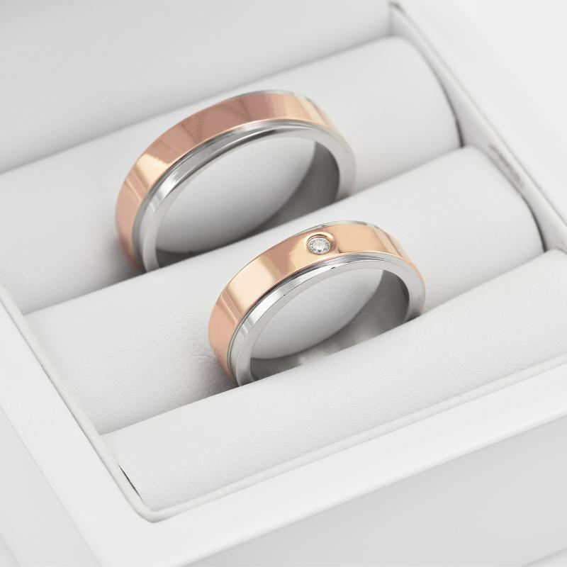 Svadobné prstene z viacfarebného zlata 33381