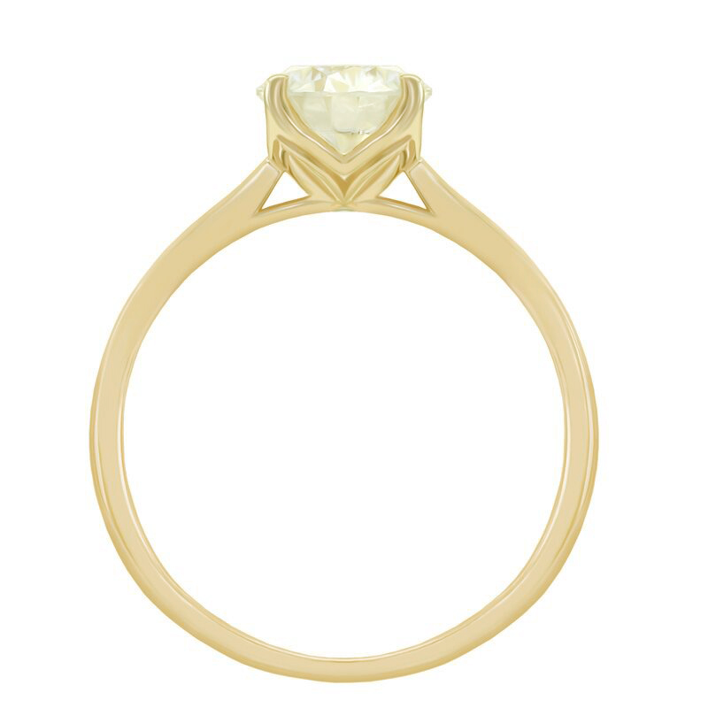 Zlatý prsteň s moissanitom 42251