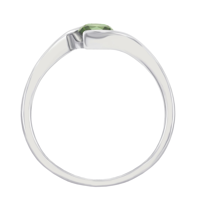 Platinový zásnubný prsteň so zeleným diamantom Oleen 45071