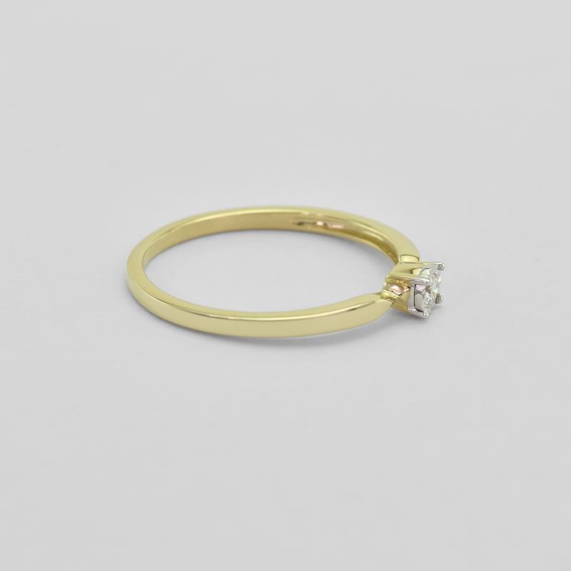 Elegantný prsteň s diamantom zo zlata 45111