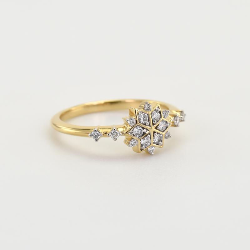Zlatý prsteň s s diamantmi