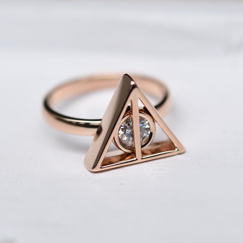 Zlatý prsteň Harry Potter s diamantom 48321