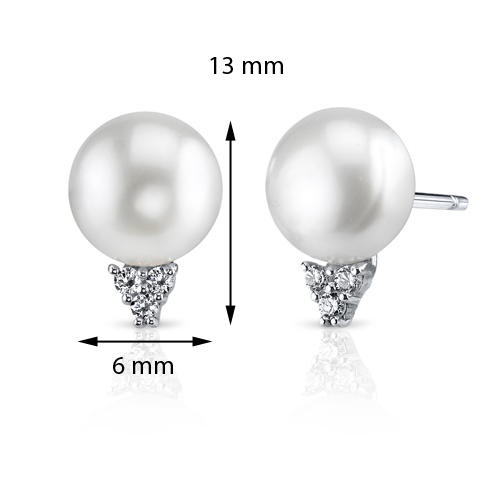 Biele perlové náušnice 4881