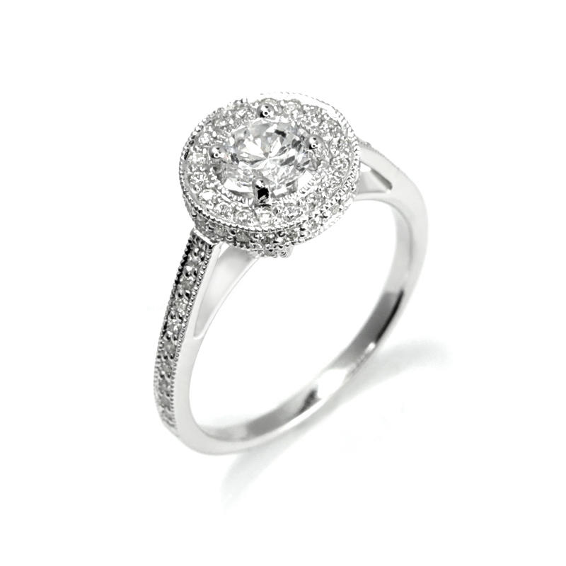 Zásnubný prsteň vo vintage štýle s diamantom Karen