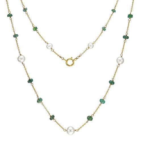 Zlatý smaragdový náhrdelník 53391