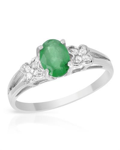 Smaragdový prsteň s diamantmi 