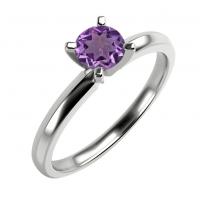 Zásnubný prsteň s fialovým ametystom Janice