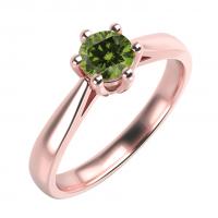 Zásnubný prsteň so zeleným diamantom Jaxe