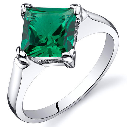 Striebotný prsteň so smaragdom Kaula