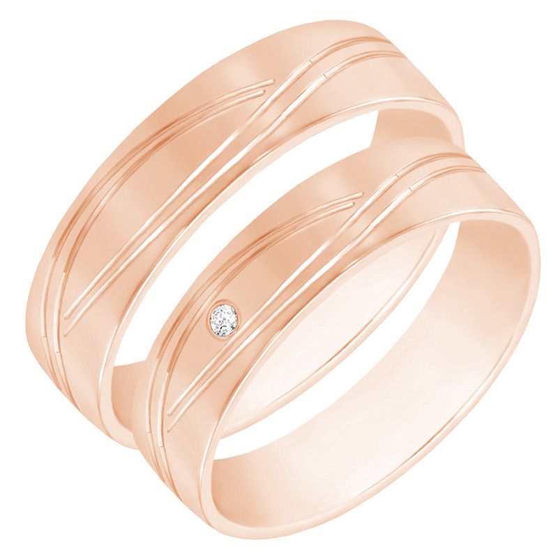 Svadobné prstene z ružového zlata 60781