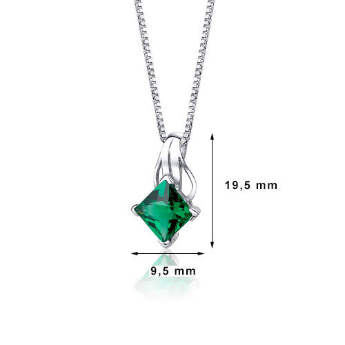 Smaragdový strieborný náhrdelník Lajli 6191