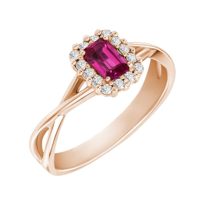 Prsteň z ružového zlata 63701