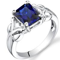 Strieborný prsteň s modrym zafírom Kiaz