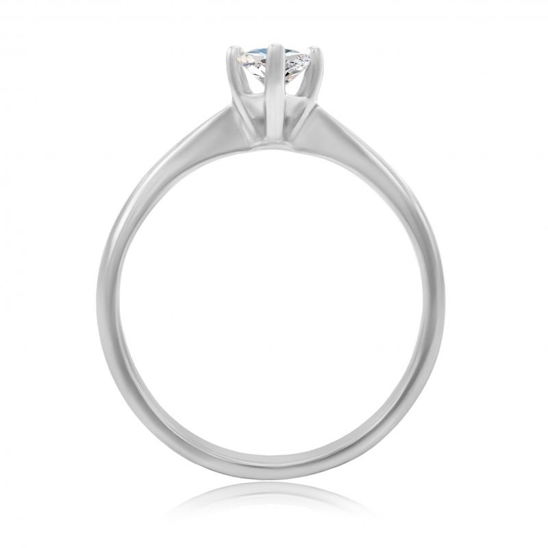 Zlatý zásnubný prsteň s diamantom 64601