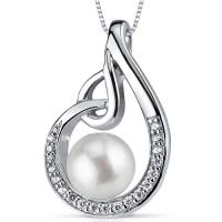 Strieborný náhrdelník s perlou Amadia