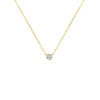 Zlatý minimalistický náhrdelník s moissanitom Vieny
