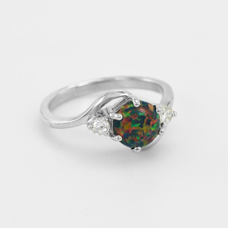 Strieborný prsteň s čiernym opálom Ardyne 7201