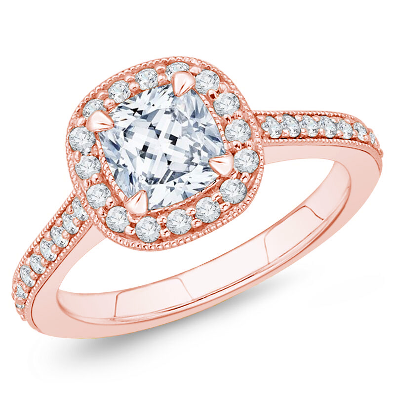 Diamantový prsteň z ružového zlata 74251