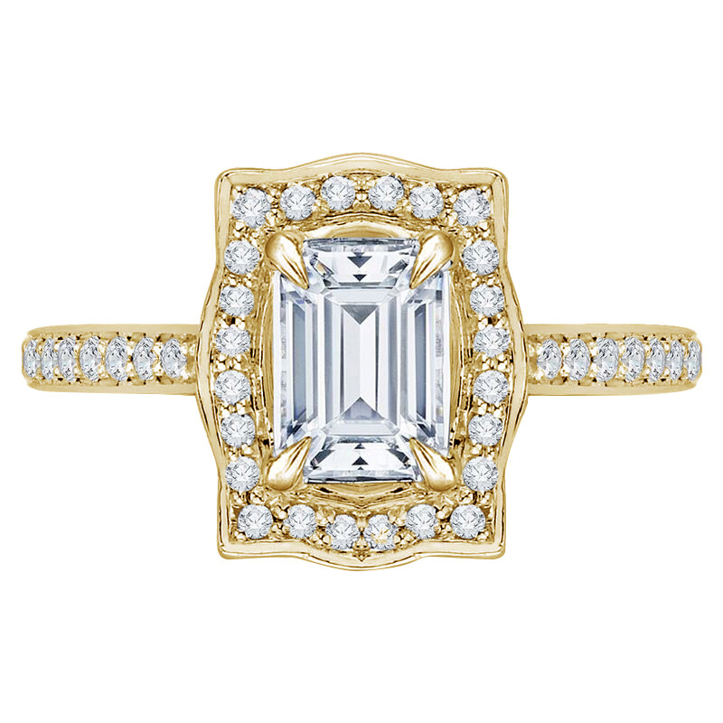 Zlatý zásnubný prsteň s diamantmi 74671