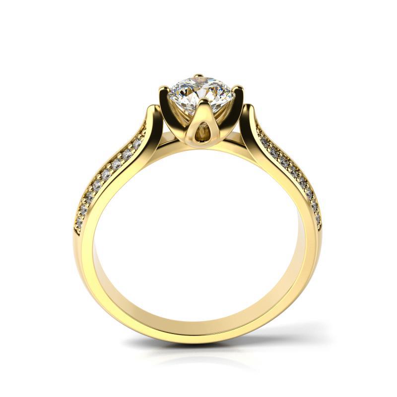 Prsteň s certifikovaným diamantom 75541