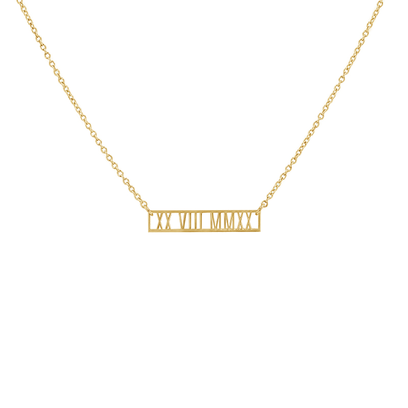 Zlatý náhrdelník s rímskym dátumom podľa vášho výberu Titus 78301