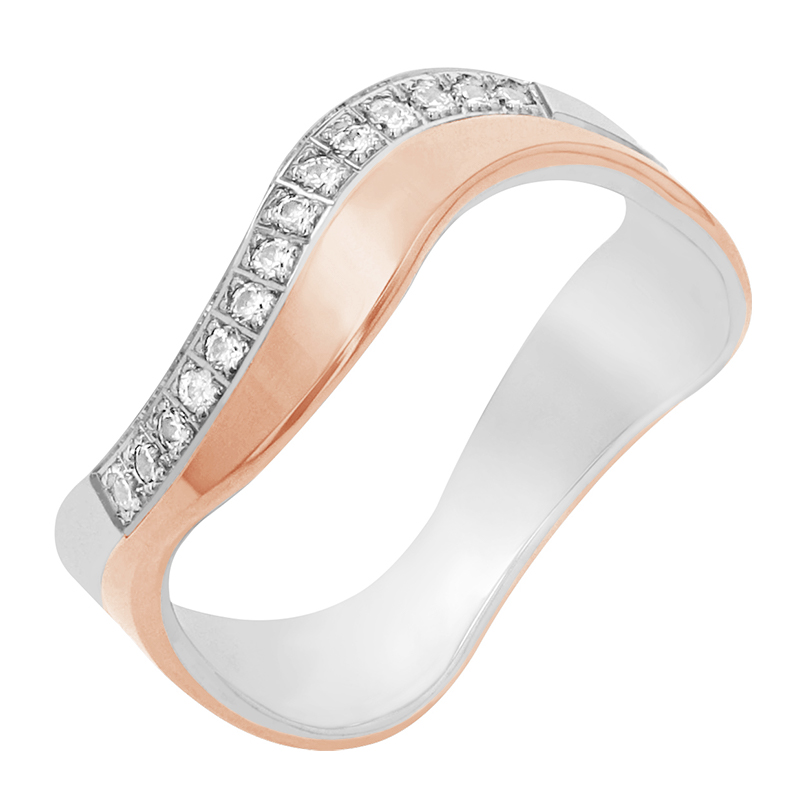Dámský snubný prsteň z ružového zlata 80281