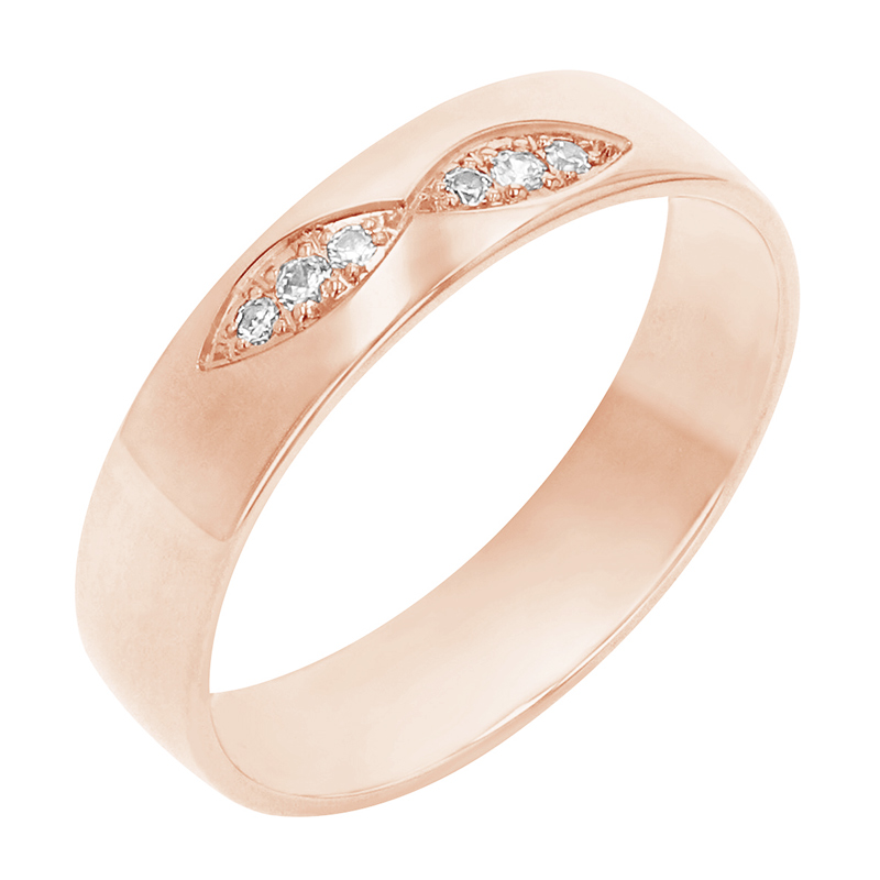 Dámský snubný prsteň z ružového zlata 80371