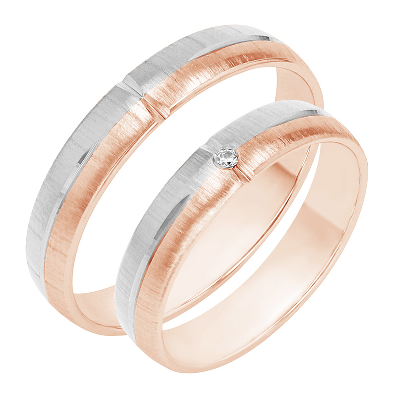 Snubné prstene z ružového zlata 80391
